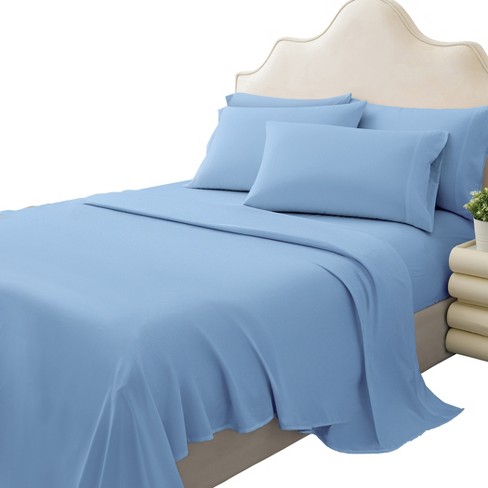 Collections Etc 6 Piece Sheet Set - Includes Fitted, Flat, And 4 ...