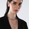 SOHI Women's Metallic Silver The Bahamas Multi-Layer Necklace - 4 of 4
