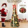 GOTGELIF 6Ft Cascade Style Retractable Pull-Up Pre-Decorated Christmas Tree, Fully Lit & Ready to Glow - 2 of 4