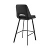 30" Carise Swivel Counter Height Barstool with Faux Leather - Armen Living - 4 of 4