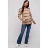 PinkBlush Mocha Striped Mock Neck Maternity Sweater - 4 of 4