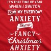 Womens Fancy Christmas Anxiety T Shirt Funny Holiday Season Tee For Ladies - Crazy Dog Women's T Shirt - 2 of 4
