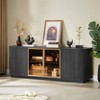 Hooseng 64" TV Wavy Stand, Entertainment Center with Storage, TV Stand for Living Room, Storage Cabinet for Bedroom - 4 of 4