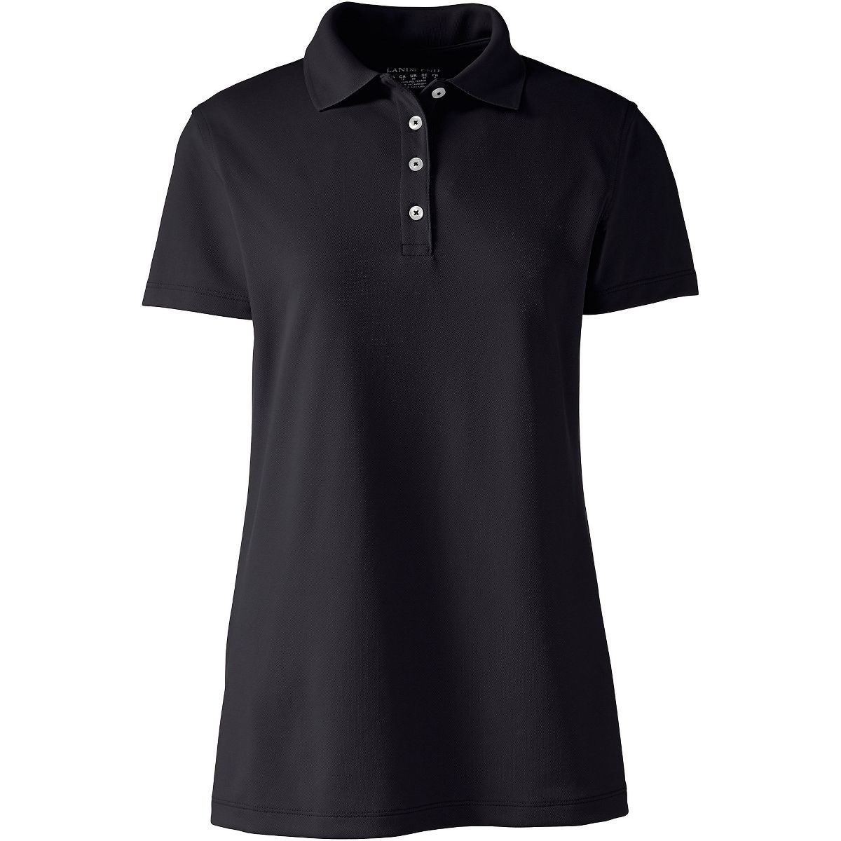 Lands' End Women's Short Sleeve Polyester Polo Shirt - thumbnail 2