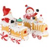 Northlight Santa and Snowman on Gingerbread Train Car Christmas Figurines - 6.75" - Set of 2 - 3 of 4