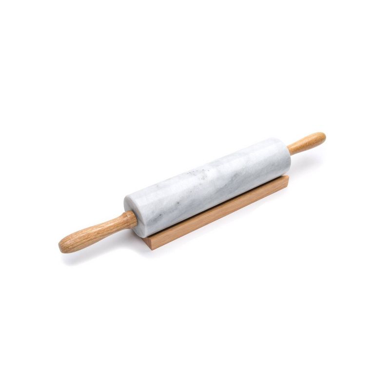 2pc Marble Rolling Pin and Base with Wood Handles - Fox Run, 6 of 8