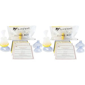 LifeVac Home Kit, Pack of 2 Choking Rescue Devices for Infants, Kids and Adults | First Aid Airway Blockage Assist Device with Practice Mask Included - 1 of 4