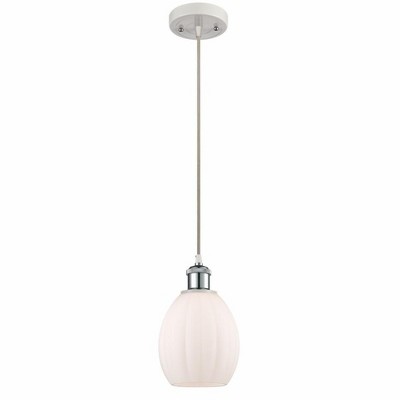 Eaton - 1 Light Cord Hung Mini Pendant In Industrial Style-9.5 Inches Tall and 6 Inches Wide