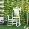 Traditional Wooden High-Back Rocking Chair for Porch, Indoor/Outdoor - 2 of 4