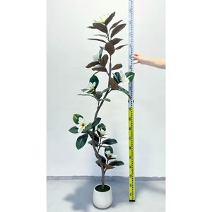 Artificial tree, artificial plant, indoor artificial floor plant, simulation magnolia tree, suitable for home decoration - 1 of 1