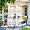 PexFix 72 in. x 47 in. Outdoor Metal Privacy Screen Garden Fence in Streets Pattern in White - 2 of 4