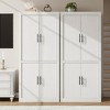 Farmhouse Retro Kitchen Storage Pantry, Pantry Storage Cabinet with 4 Doors & Adjustable Shelves, Pantry Cupboard for Dining & Living Room - 4 of 4