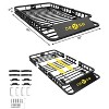 Extra-Long Roof Rack Basket with Extension Luggage Rack. Heavy-Duty 200LB Capacity Universal Cargo Carrier for SUVs & Trucks - 3 of 4