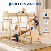 Indoor/Outdoor Wooden Jungle Gym for Kids 1-8 - Slide, Swing, Monkey Bars, Rope Ladder, Climb Net & Upright, Heavy Duty Climbing Playset - 2 of 4