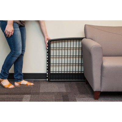 Black 24" 4-Panel Plastic Pet Playpen with Door