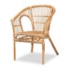 bali & pari 3pc Alleta Rattan Living Room Set Natural/Brown: Bohemian Style, No Assembly, Round Table Set - image 2 of 4