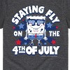 Boys' - SpongeBob SquarePants - Fly on the 4th of July Short Sleeve Graphic T-Shirt - 2 of 4