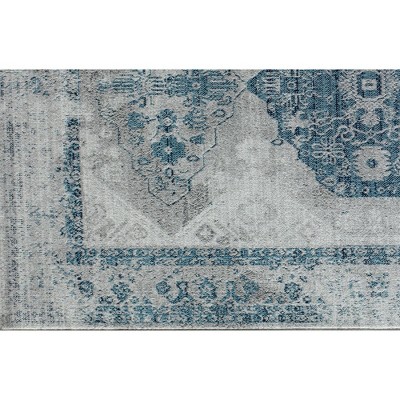 Freida Blue and Gray Vintage Farmhouse Area Rug