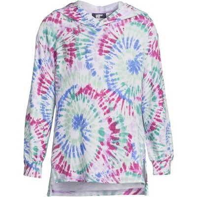 Lands' End Girls Long Sleeve Jersey Nightgown - 10 - Pastel Tie Dye : Target