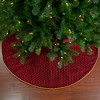 Northlight 48" Red and Gold Diamond Pattern Christmas Tree Skirt - image 4 of 4