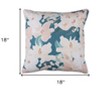 HomeRoots 18" Blue and Pink Floral Throw Pillow Cover - 3 of 4