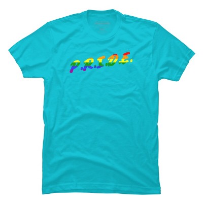 Adult Design By Humans Rainbow Colored Pride Letters By EsskayDesigns T-Shirt