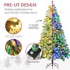 7.5' Artificial Snow Christmas Trees with Frosted Branches, Warm White or Colorful LED Lights - 4 of 4
