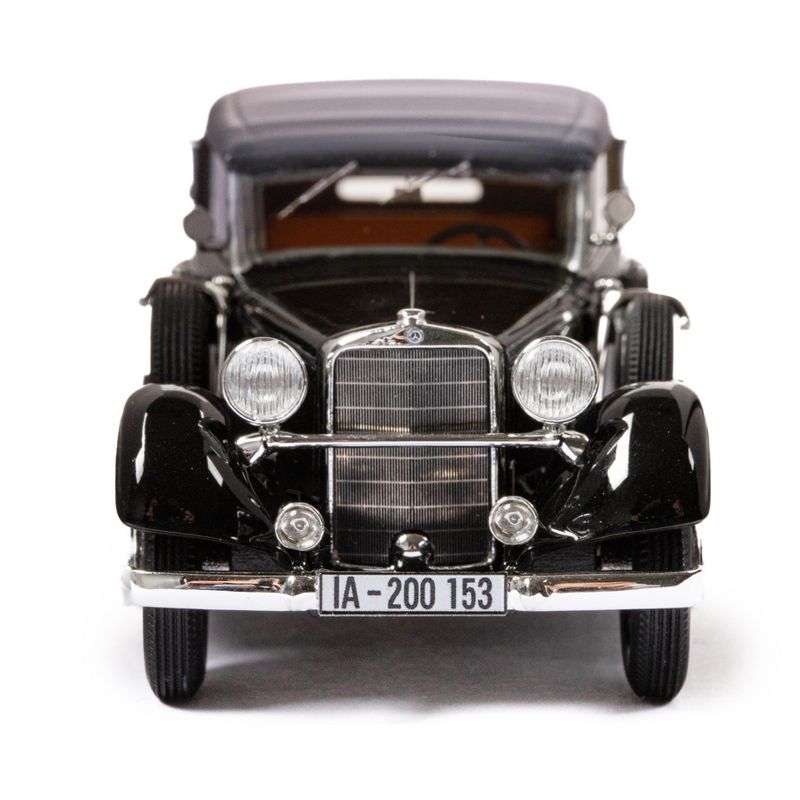 1933-37 Mercedes-Benz 290 W18 Lang Cabriolet D (Top Up) Black with Gray Top Limited Ed to 250 pcs 1/43 Model Car by Esval Models, 4 of 6
