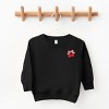 Cherry Hearts Pink Bow Patchwork Print - Toddler Graphic Sweatshirt - 2 of 4