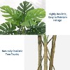 5FT Artificial Monstera Deliciosa Plant - Lifelike Fake Tropical Palm Tree, Real Touch Potted Foliage for Home Office, Housewarming Gift - 3 of 4
