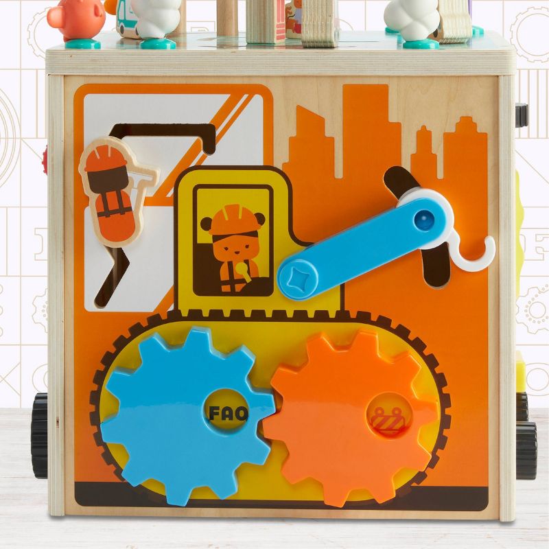 FAO Schwarz Busy City Wooden Activity Cube, 5 of 9
