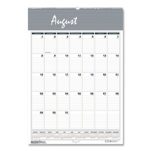 House of Doolittle Academic Year Bar Harbor Recycled Wirebound Monthly Wall Calendar 12-Month August 2025 to July 2026 White - 1 of 4
