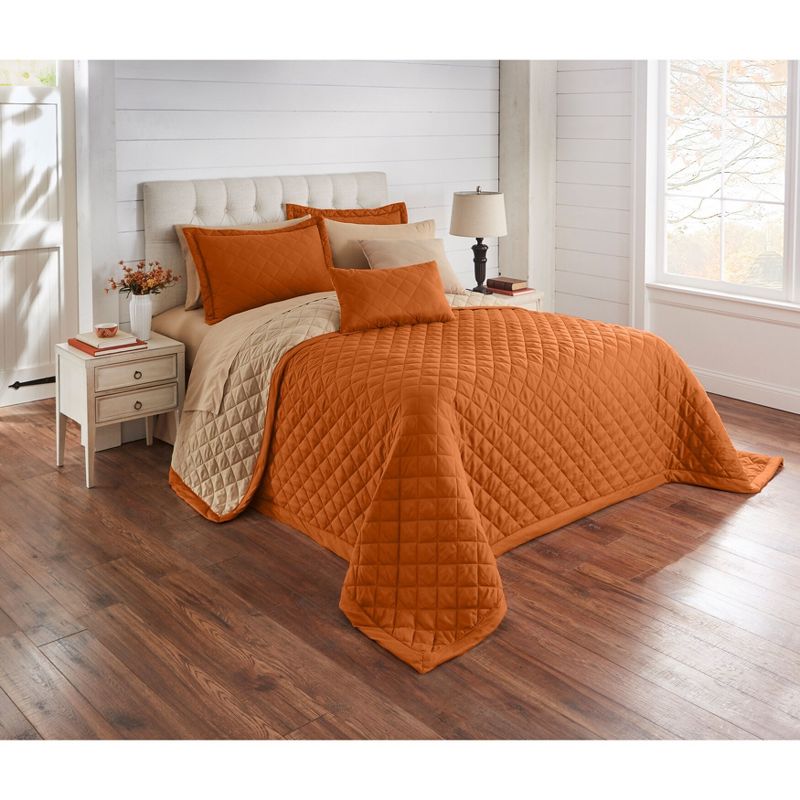 BrylaneHome  Reversible Quilted Bedspread, 1 of 2