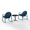 Griffith 3pc Outdoor Rocking Chair Set - Navy - Crosley - 3 of 4