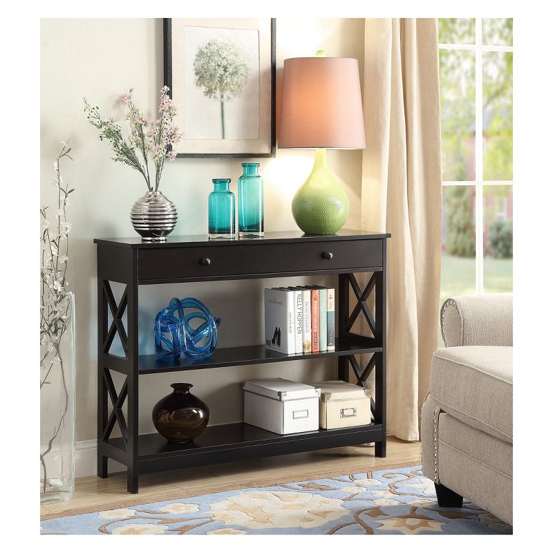 Breighton Home Xavier Console Table with Open Shelves and Drawer, 5 of 6