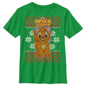 Boy's Oliver & Company Christmas Oliver T-Shirt - 1 of 4