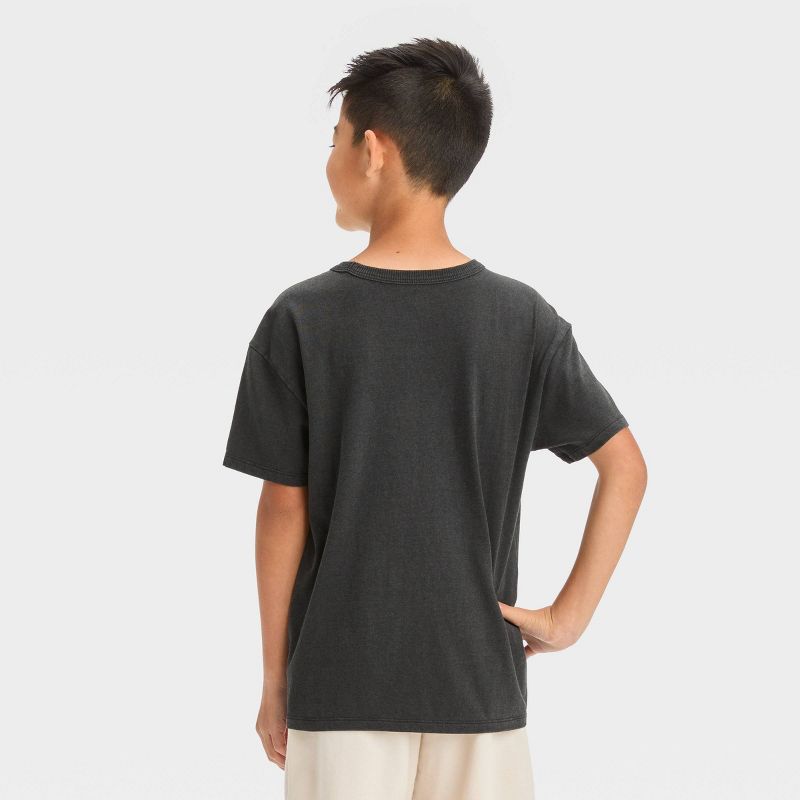 Boys' Short Sleeve Lightning Bolt Printed Graphic T-Shirt - Cat & Jack™ Black, 4 of 5