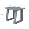 INFURNIC Patio End Tables Aluminum Square End Table with Weather-Resistant Construction for Outdoor Use, Pewter, 23"*23"*22" - 4 of 4