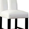 Royal Hampton II Contemporary Counter Height Chair, White And Black Finish, Set of 2 - 4 of 4