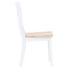 vidaXL Dining Chairs 4 pcs White and Light Wood Solid Rubber Wood - 4 of 4