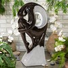 John Timberland Graceful Form Modern Zen Bubbler Curled Female Outdoor Floor Water Fountain with LED Light 43" for Yard Garden Patio Home Deck Porch - 2 of 4