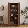NicBex 62.99" Kitchen Buffet Cabinet with Storage Freestanding Cupboards Sideboard with Doors and Shelves for bedroom Kitchen, Living Room - 3 of 4