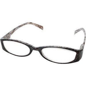 Calabria 744 Animal Print Lightweight & Comfortable Designer Reading Glasses with Matching Case in Grey +2.00 - 1 of 4