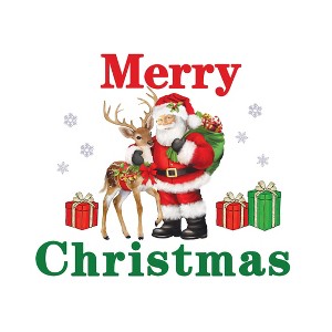 Collections Etc Merry Christmas Santa and Reindeer Garage Door Magnet - 1 of 2