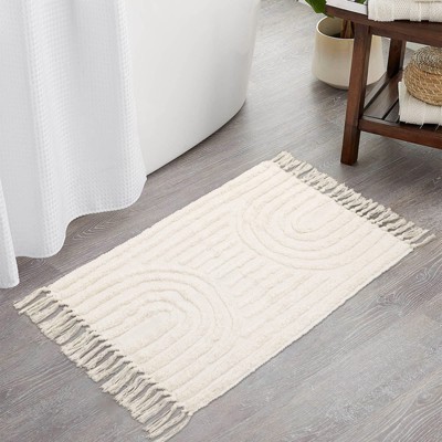 Lahome Tufted Machine Washable Bidirectional Rainbow Floor Mat-Soft Colorful Carpet for Living Room, Bedroom,or Entryway