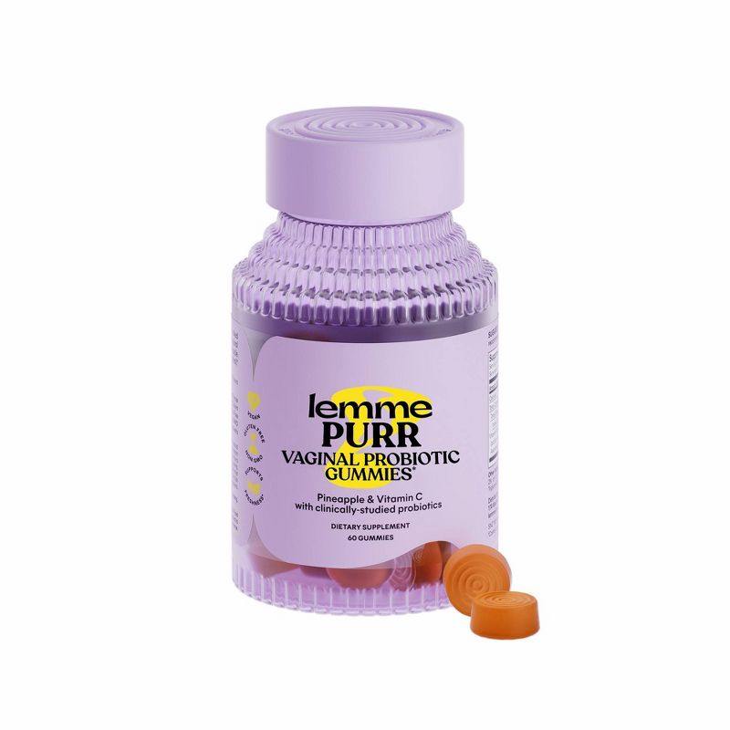 Lemme Purr Vaginal Probiotic Vegan Gummies - 60ct, 1 of 8