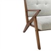 OUTSUPPLY Mid Century Lounge Chair, 300lb Capacity Tufted Accent Chair with Solid Wood Frame - 3 of 4