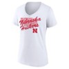 NCAA Nebraska Cornhuskers Women's V-Neck White T-Shirt - 2 of 3
