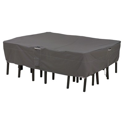 Classic Ravenna Square Patio Table and Chairs Cover-Dark Taupe/X-Large