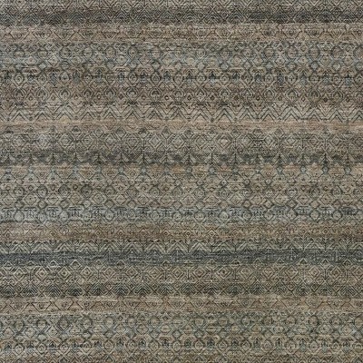 HomeRoots 3' X 5' Chocolate And Gray Striped Washable Indoor Outdoor Area Rug